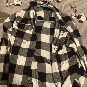 black and white flannel very cheap